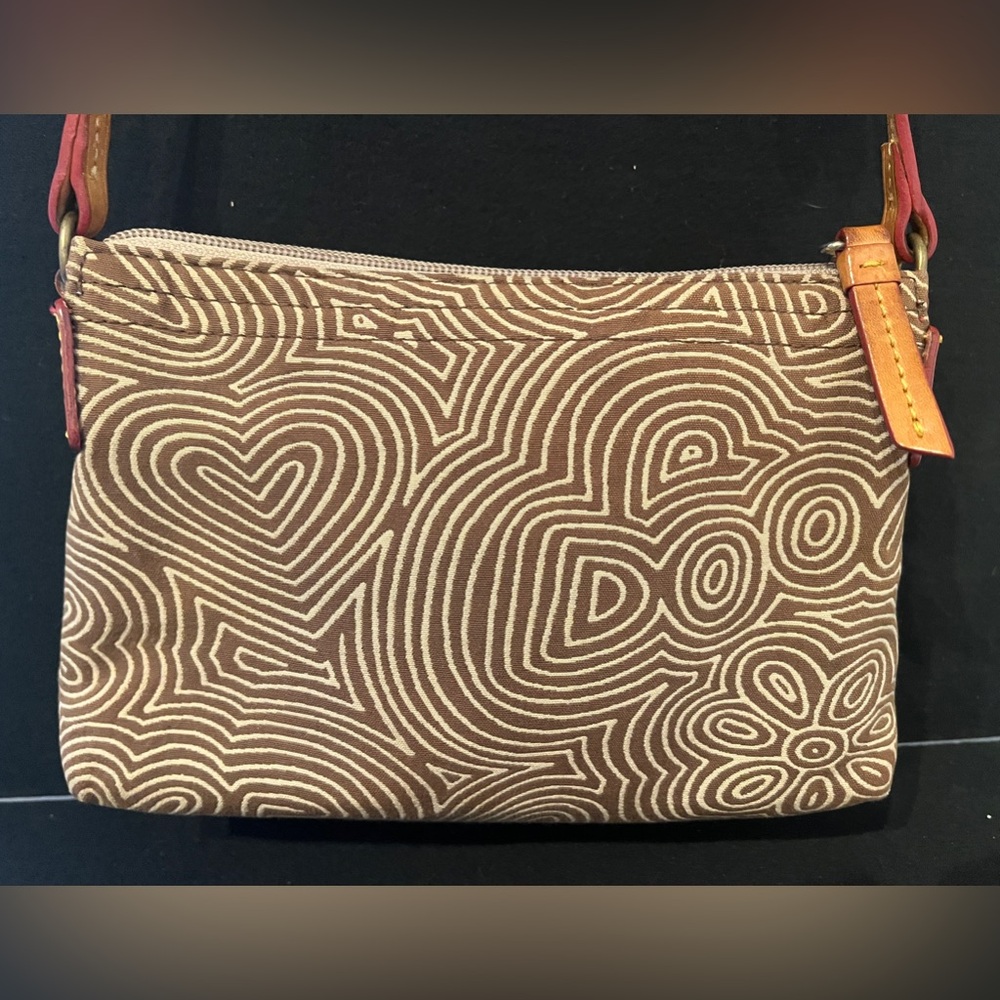 Dooney and Bourke Small Brown Graffiti Crossbody Bag, Vintage - Picture 9 of 15